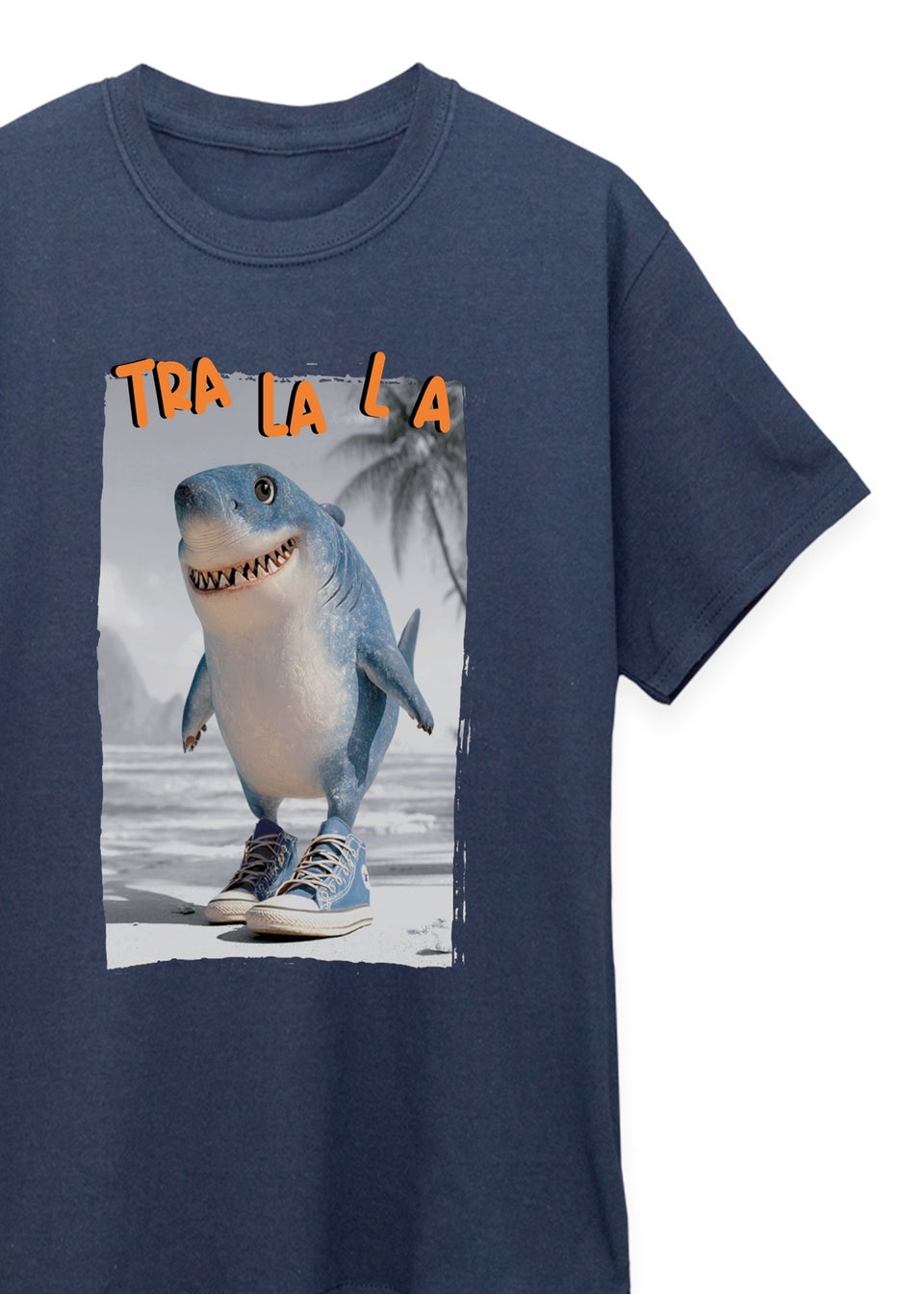 Brands In Brain Rot Tralala Boys Navy Blue Graphic T-Shirt (3-13 Years)