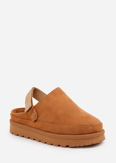 Where's That From Alondra Slip-on Strap Chestnut Suede Mini Boots