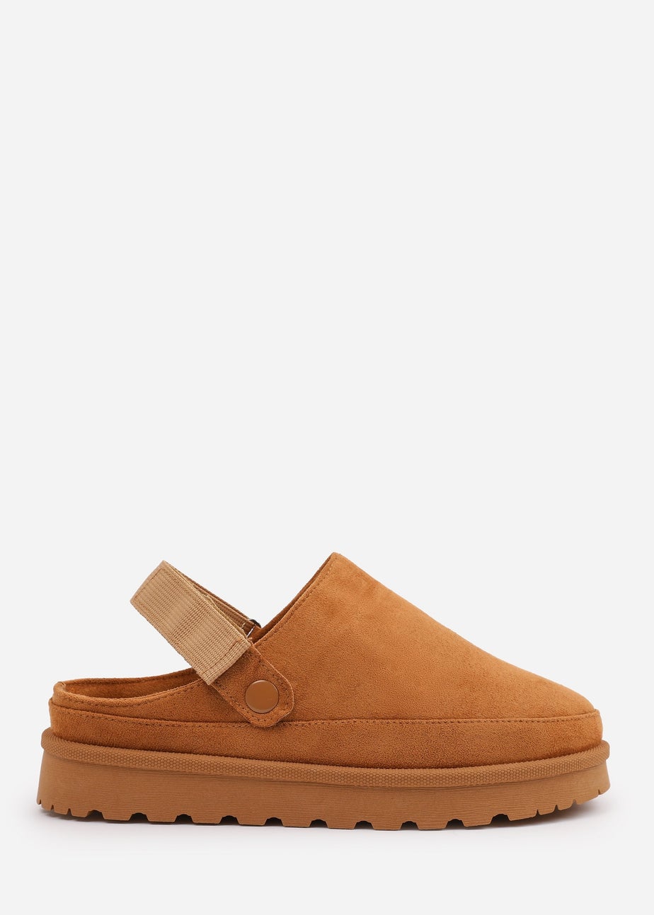 Where's That From Alondra Slip-on Strap Chestnut Suede Mini Boots