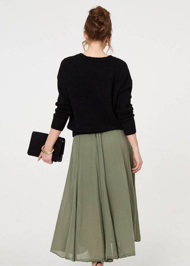 Izabel London Black Floral Embellished Relaxed Jumper