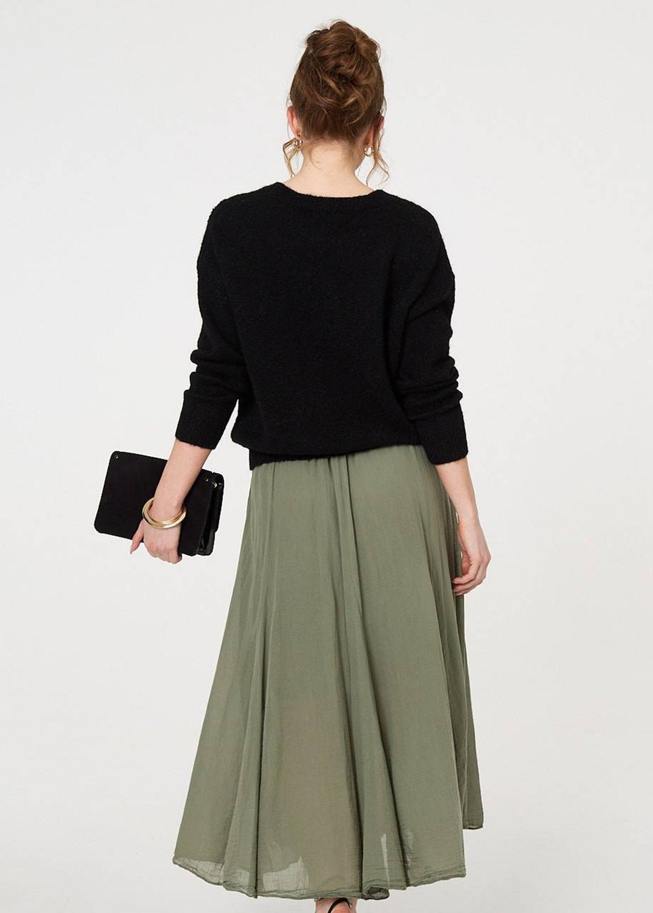 Izabel London Black Floral Embellished Relaxed Jumper