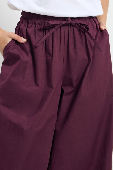 PixieGirl Petite Plum Purple Poplin Balloon Trousers