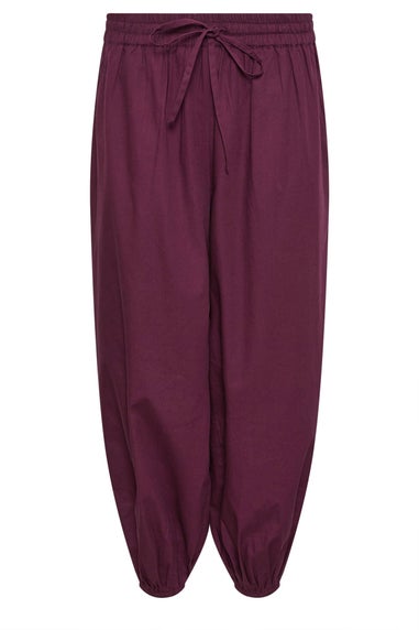 PixieGirl Petite Plum Purple Poplin Balloon Trousers