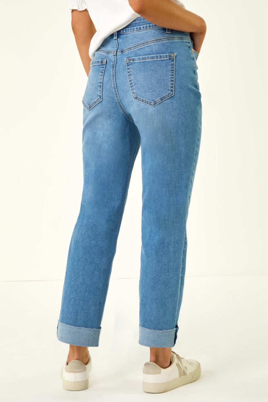 Roman Denim Petite Turn Up Pocket Jeans