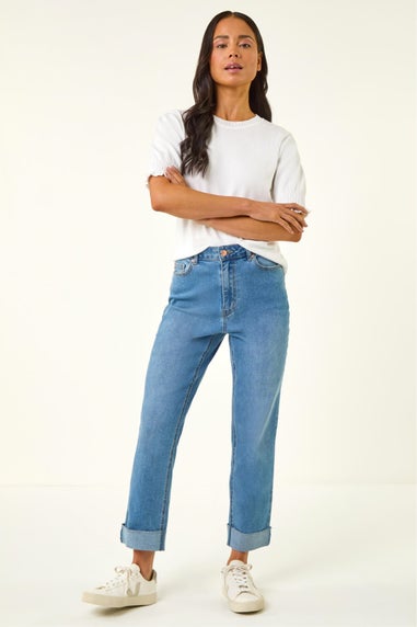 Roman Denim Petite Turn Up Pocket Jeans