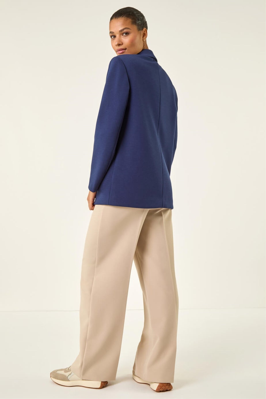 Roman Navy Premium Stretch Ponte Blazer