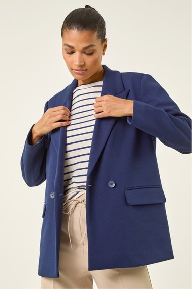 Roman Navy Premium Stretch Ponte Blazer
