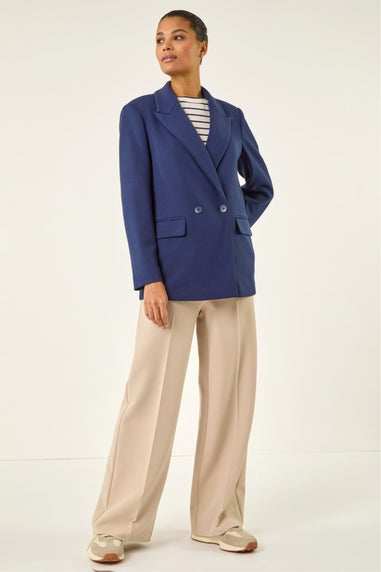 Roman Navy Premium Stretch Ponte Blazer