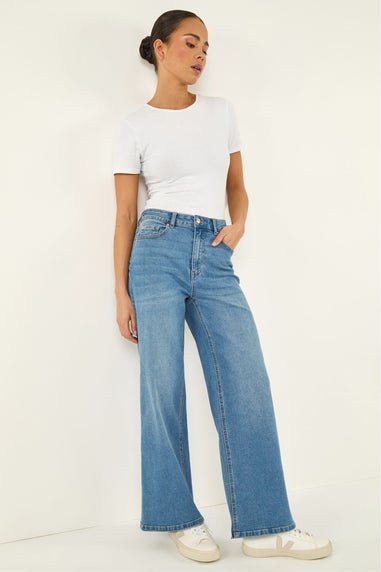 Roman Denim Petite Wide Leg Jeans