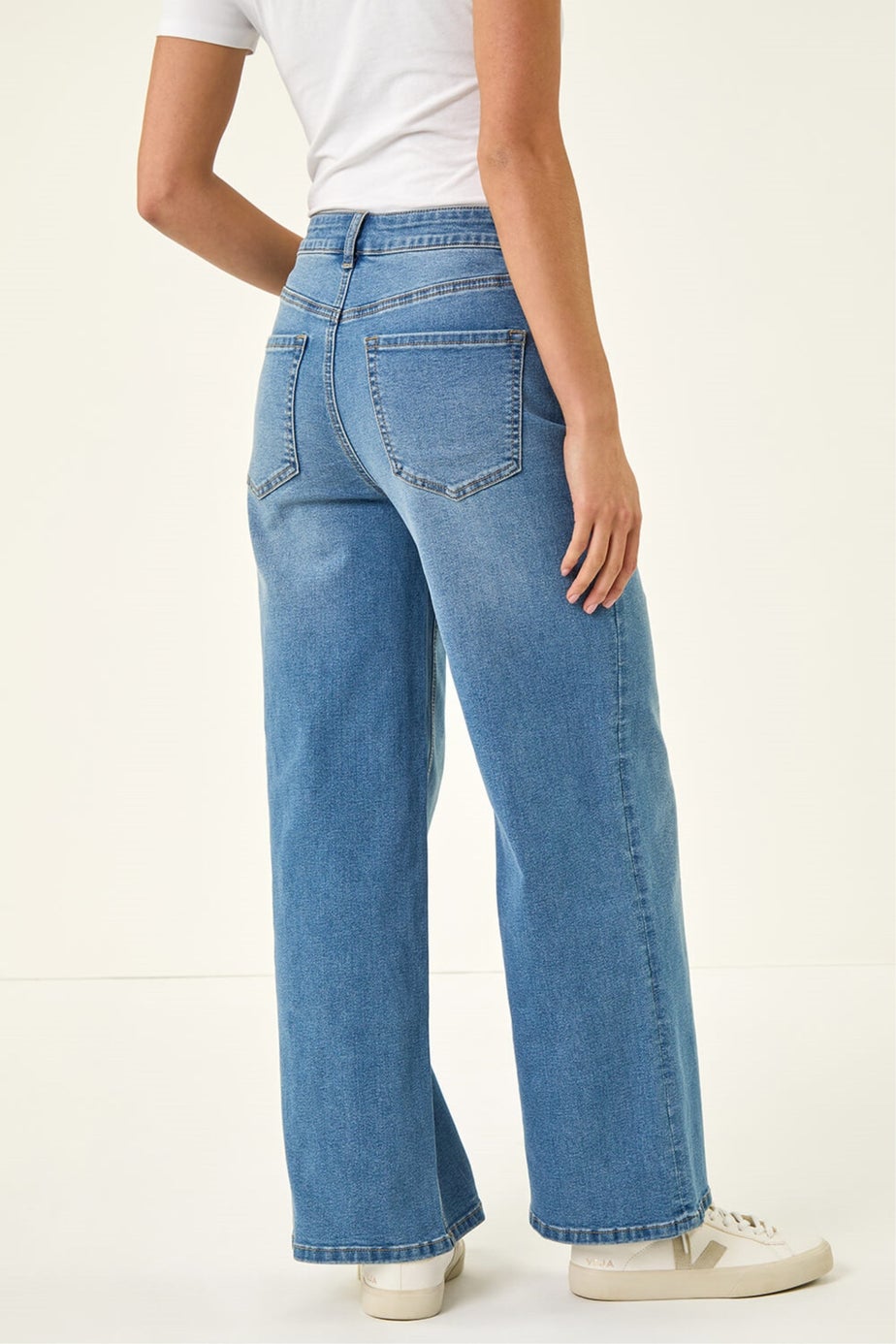Roman Denim Petite Wide Leg Jeans