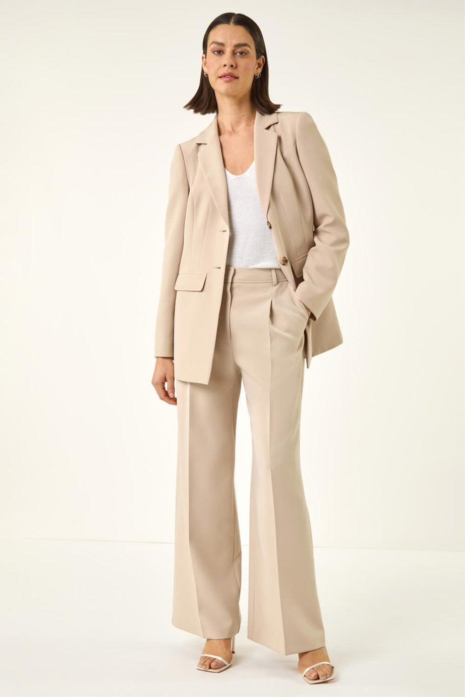 Roman Stone Single Breasted Stretch Blazer