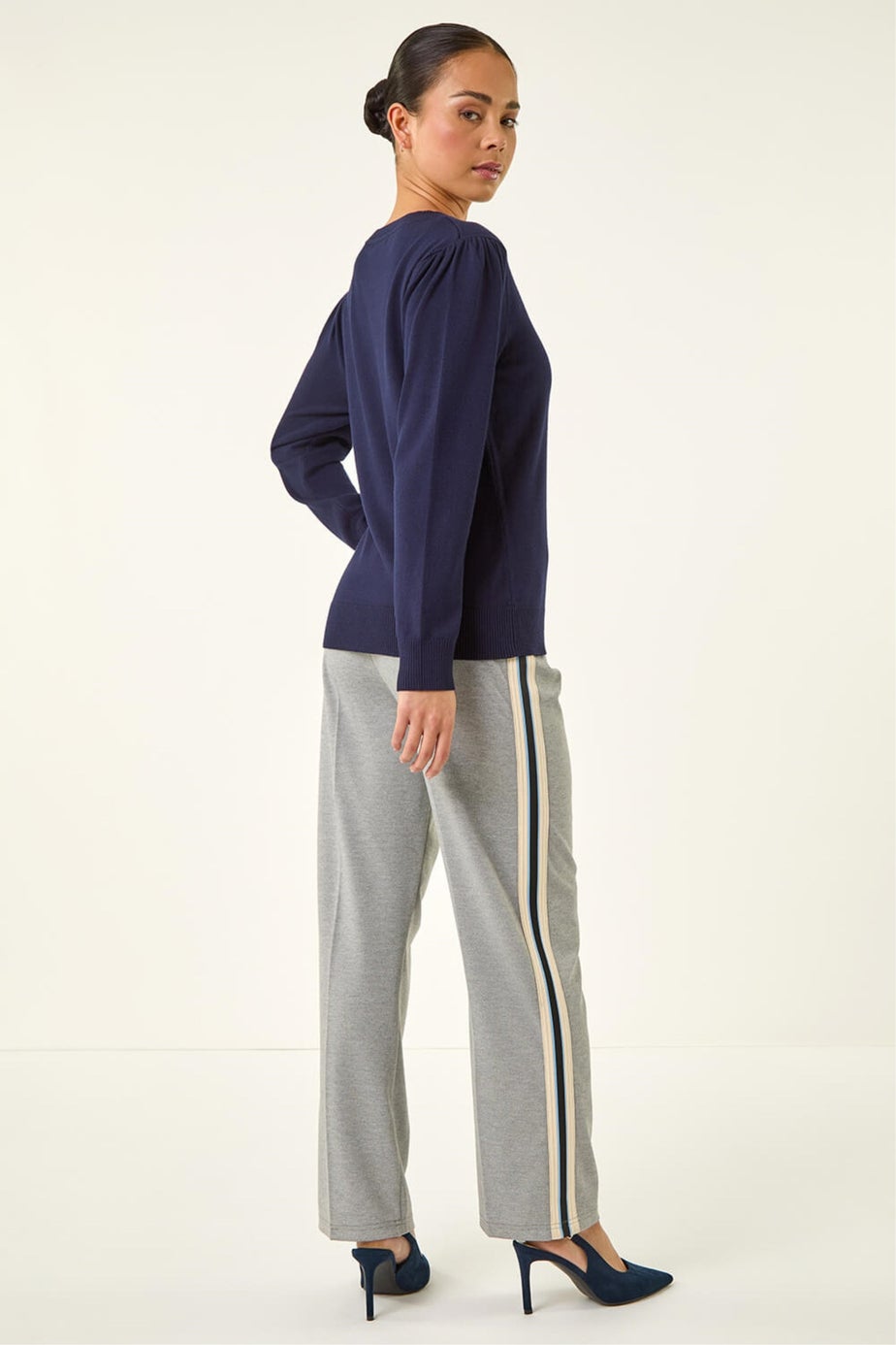 Roman Navy Petite Classic Crew Neck Jumper