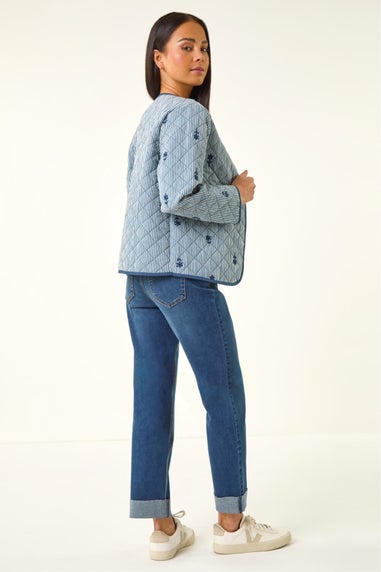 Roman Navy Petite Quilted Padded Jacket