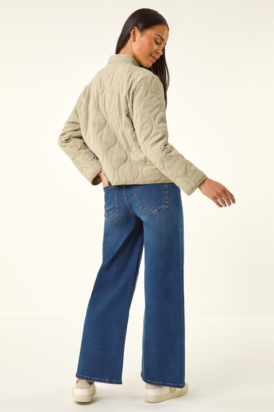 Roman Khaki Petite Quilted Puffer Jacket