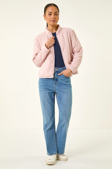 Roman Light Pink Petite Quilted Puffer Jacket