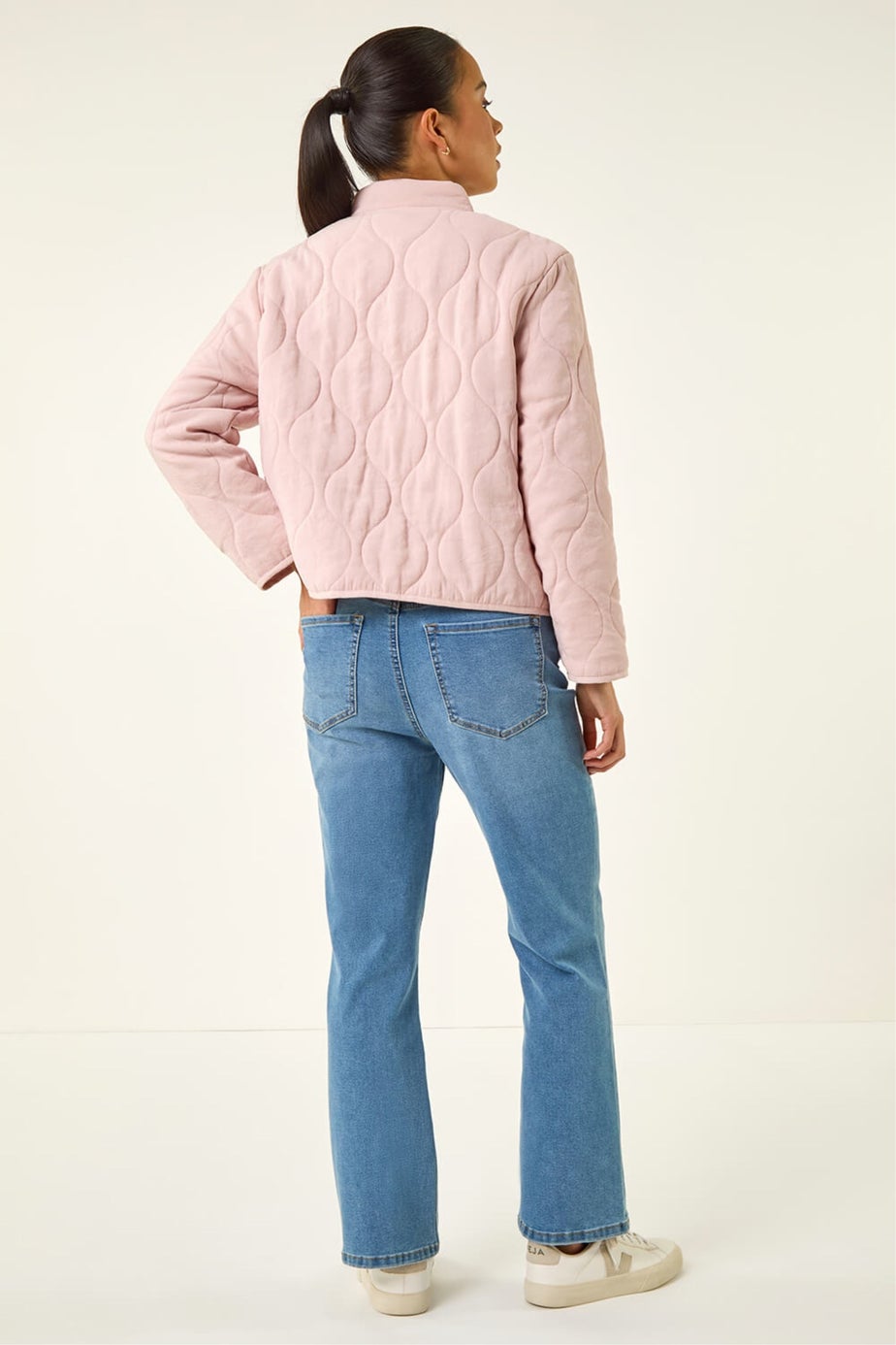 Roman Light Pink Petite Quilted Puffer Jacket