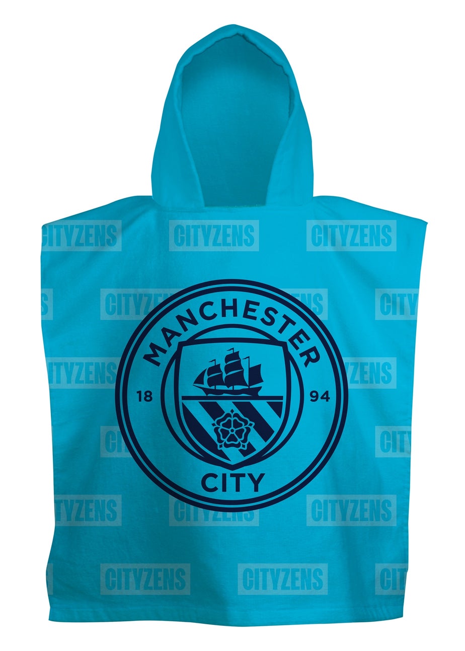 Manchester City FC Blue Boots Towel Poncho