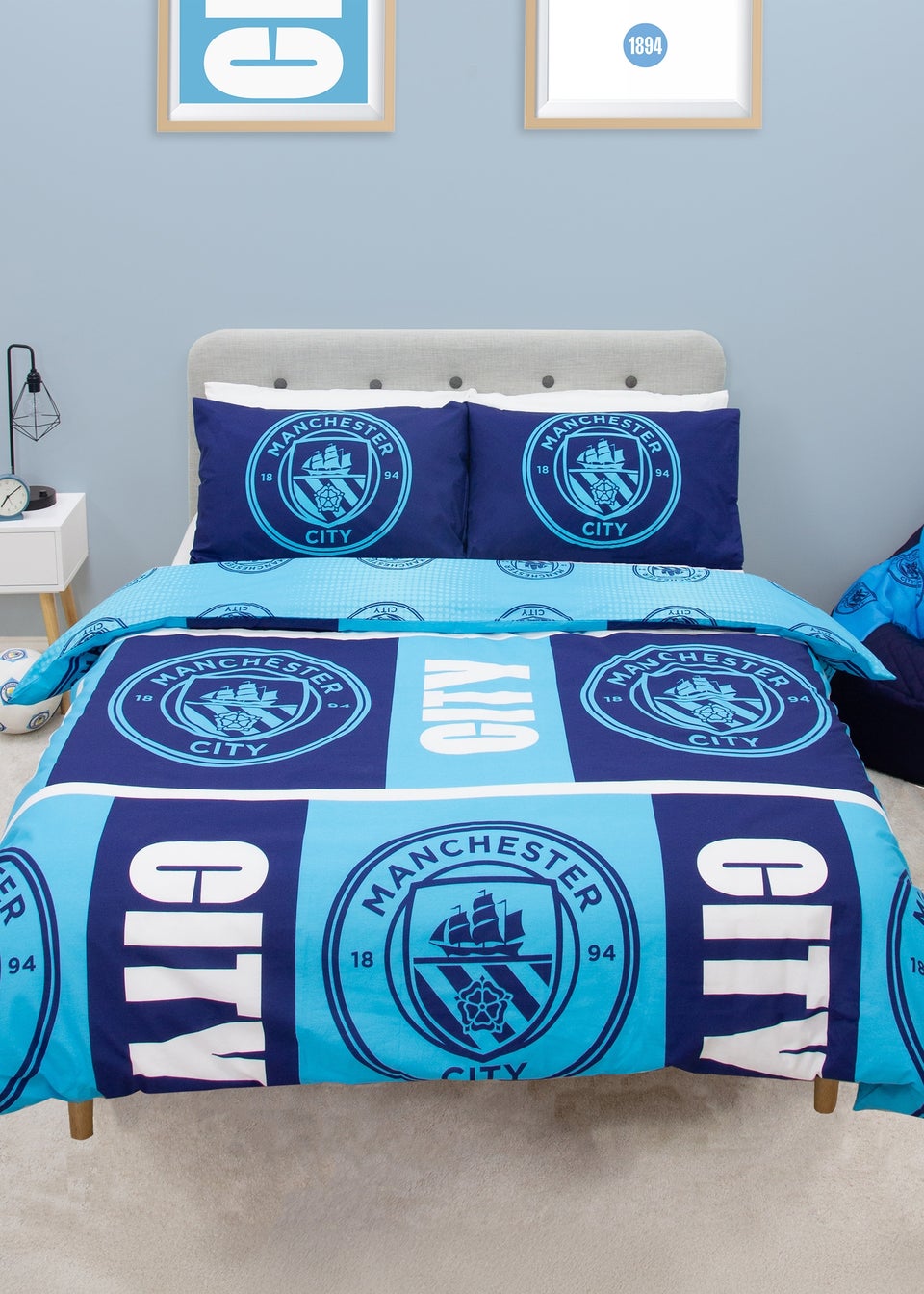 Manchester City FC Blue Flashy Duvet Cover