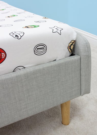 Nintendo Pair White Fitted Sheet