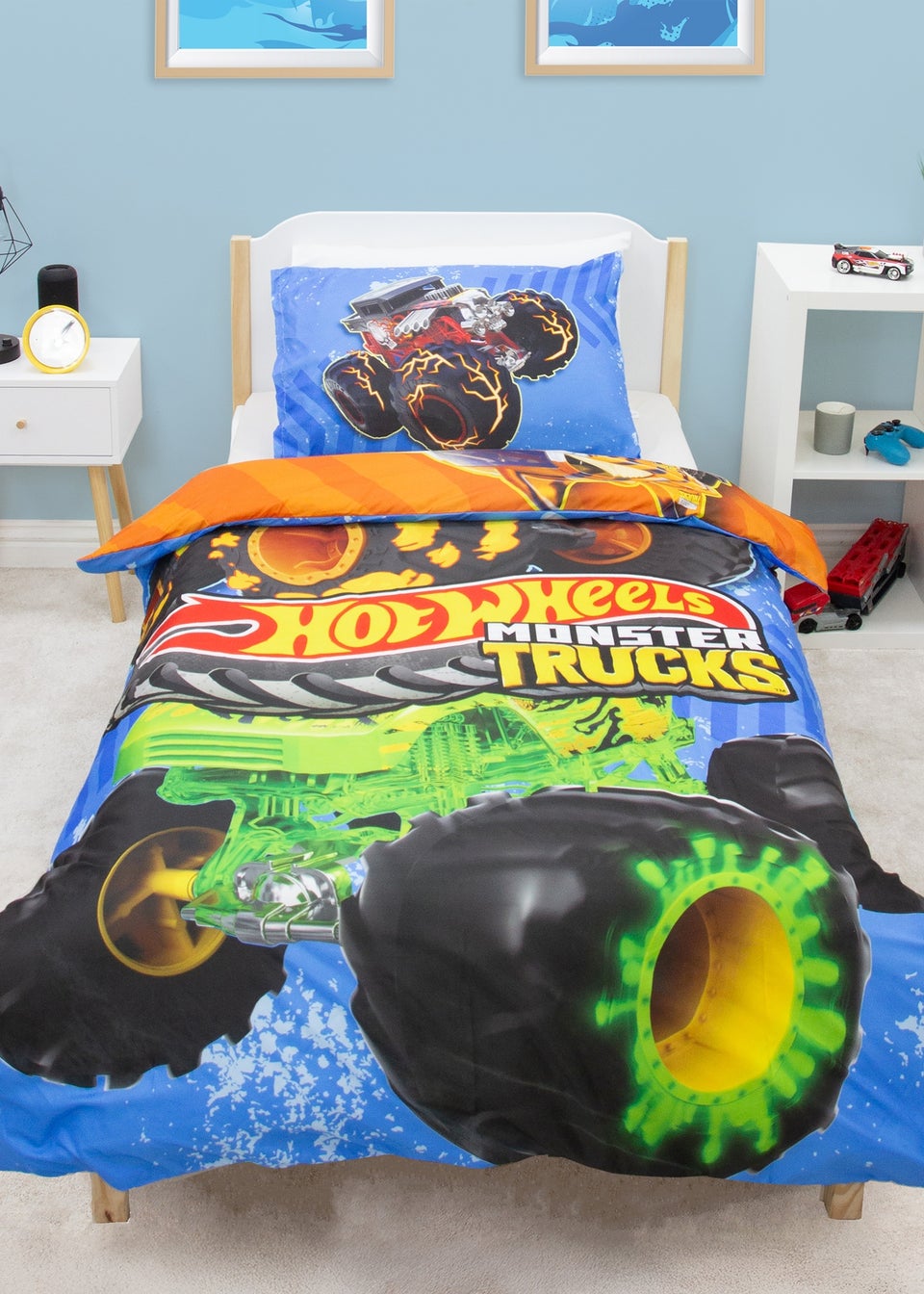 Hot Wheels Multi Monster Polycotton Duvet Set
