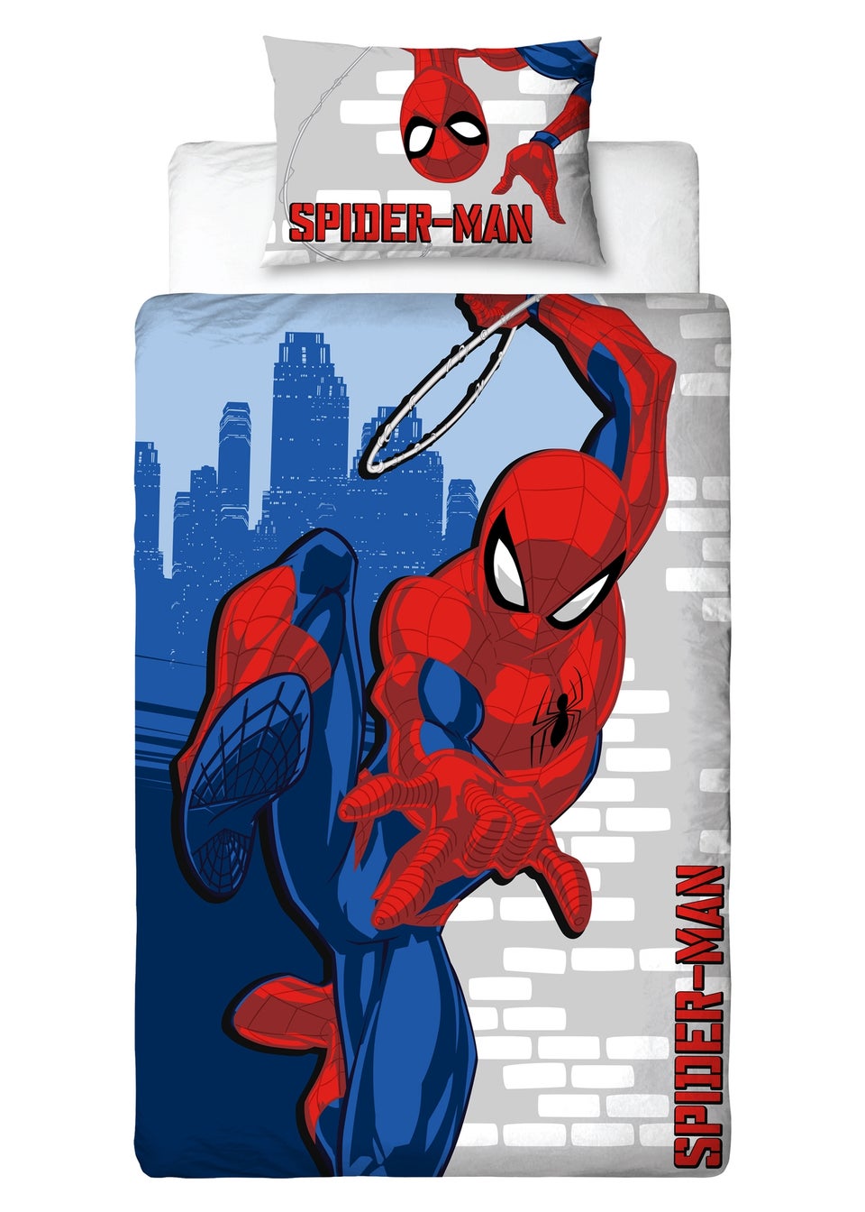 Spiderman Red Glow In The Dark Duvet Cover