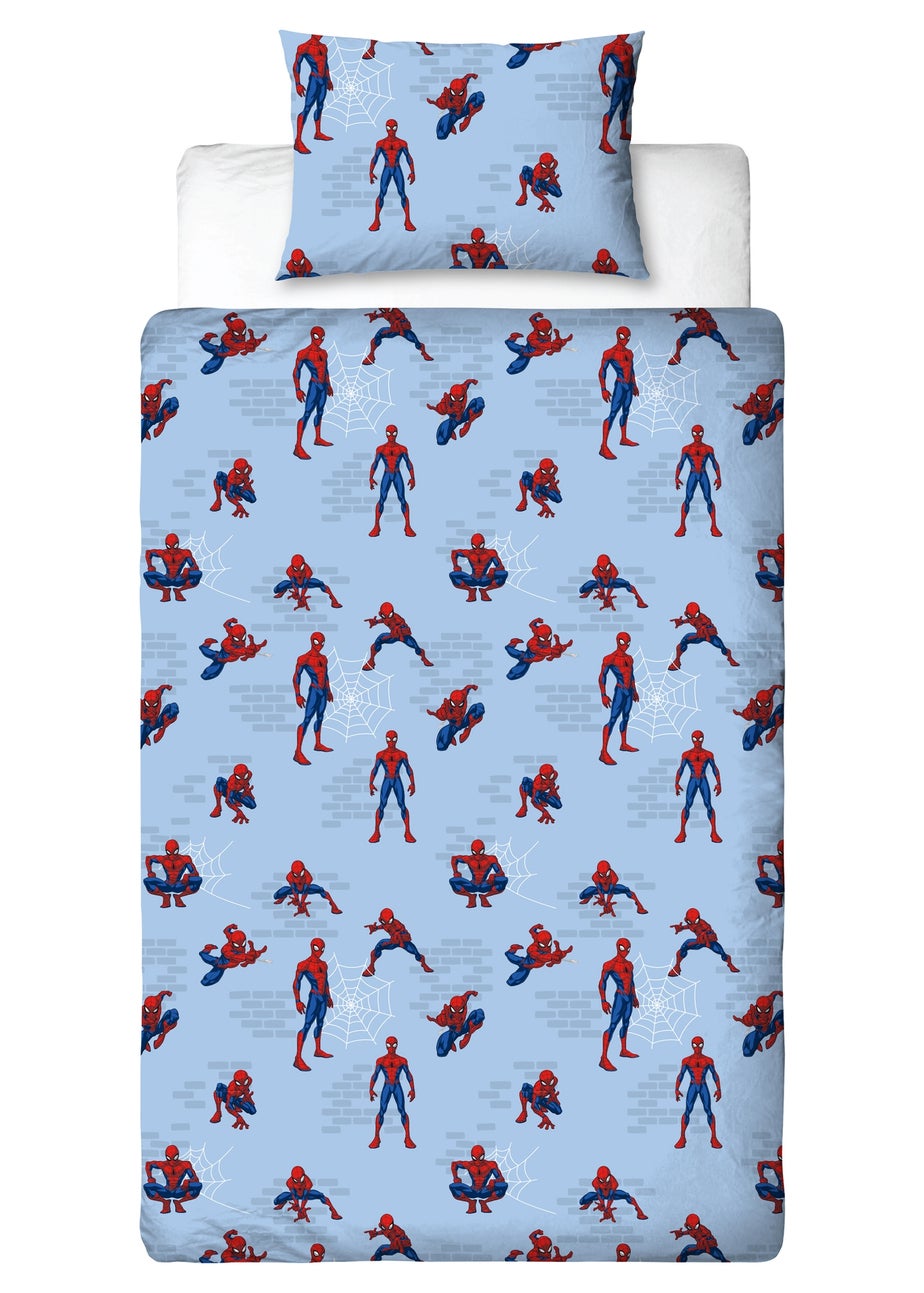 Spiderman Red Glow In The Dark Duvet Cover