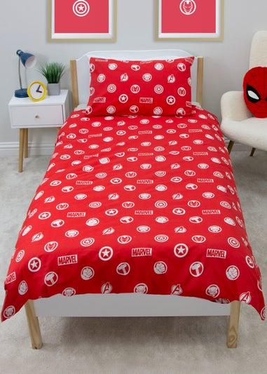 Avengers Red Heroes Polycotton Duvet Cover