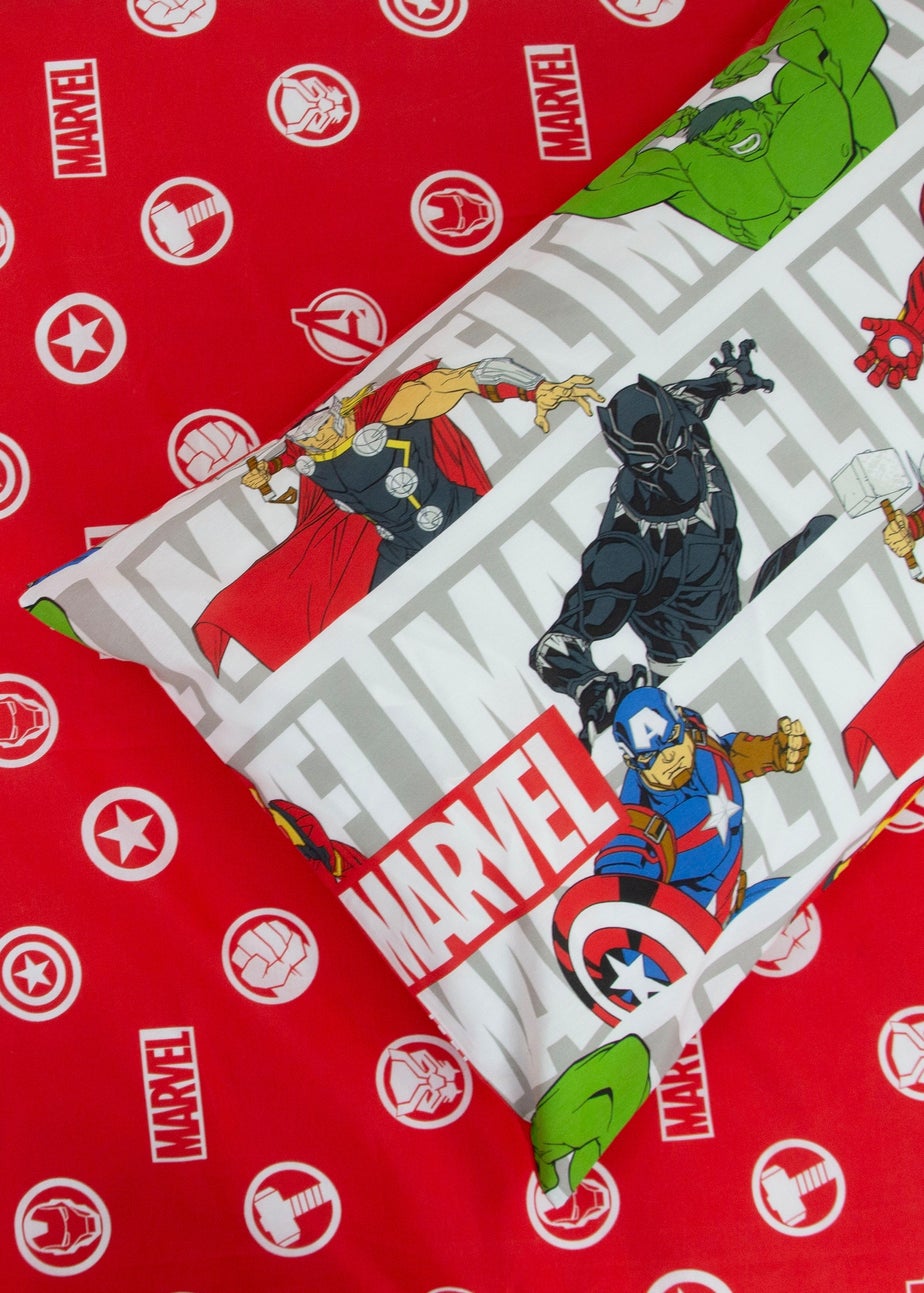 Avengers Red Heroes Polycotton Duvet Cover