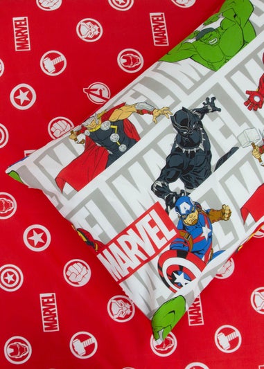 Avengers Red Heroes Polycotton Duvet Cover