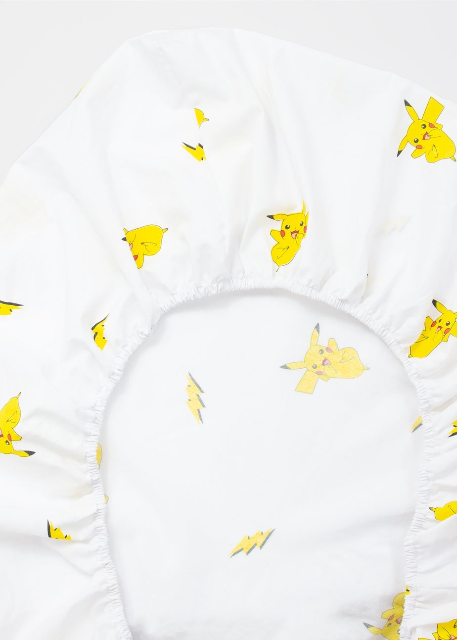 Pokemon Shot White Fitted Sheet