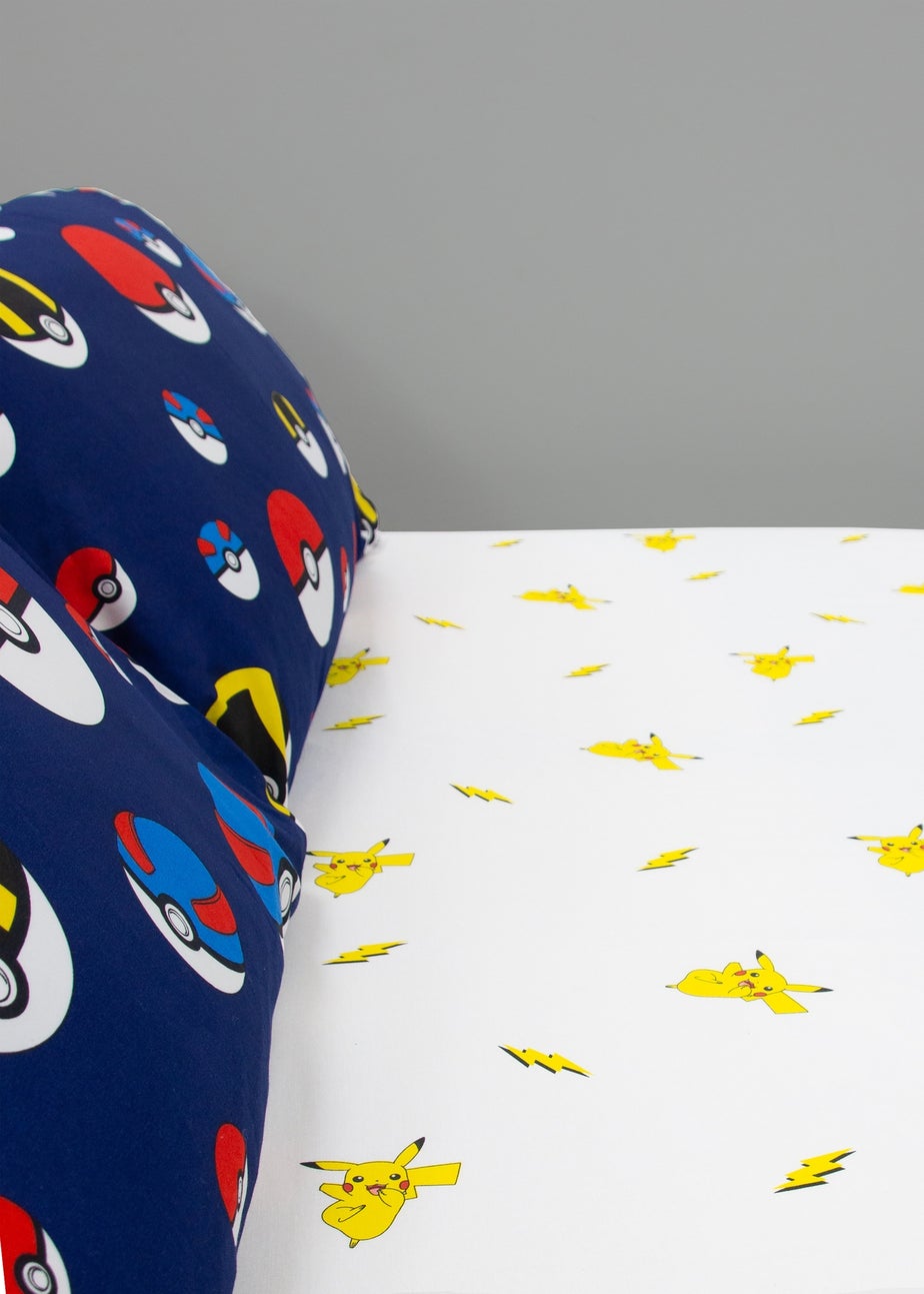 Pokemon Shot White Fitted Sheet