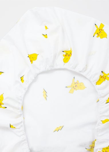 Pokemon Shot White Fitted Sheet