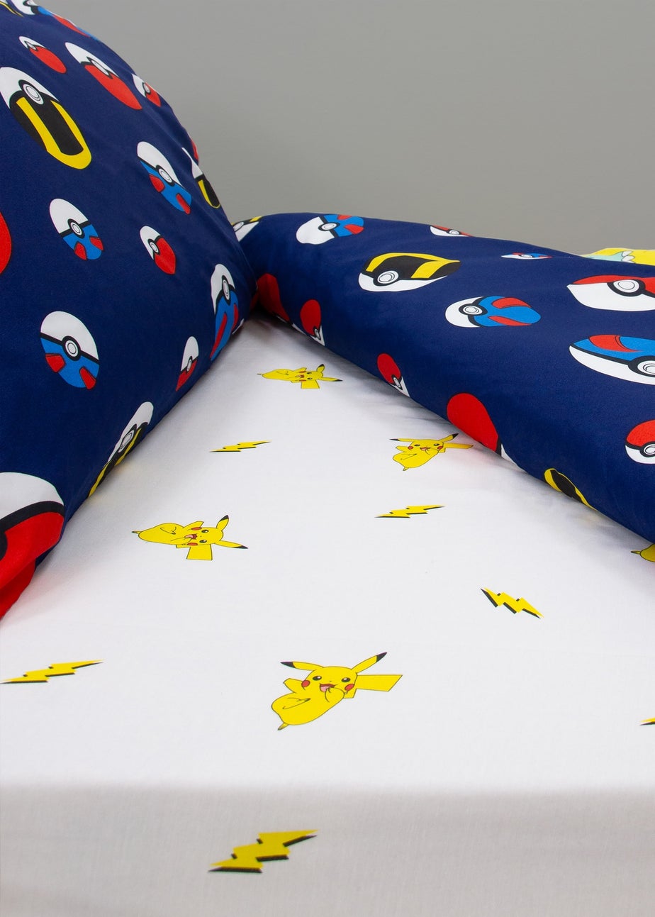 Pokemon Shot White Fitted Sheet