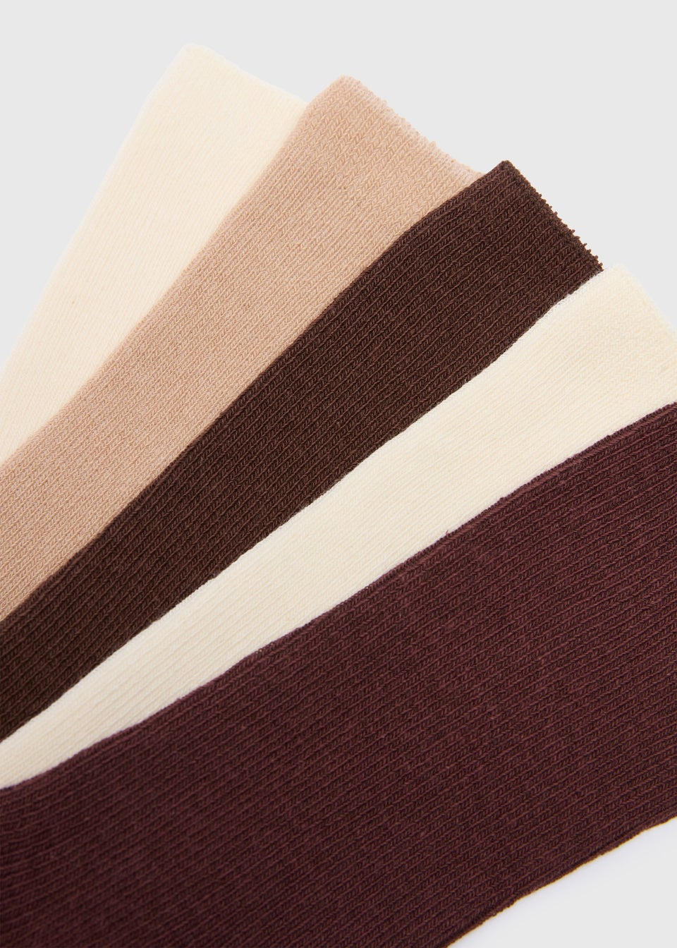 5 Pack Brown Ankle Socks