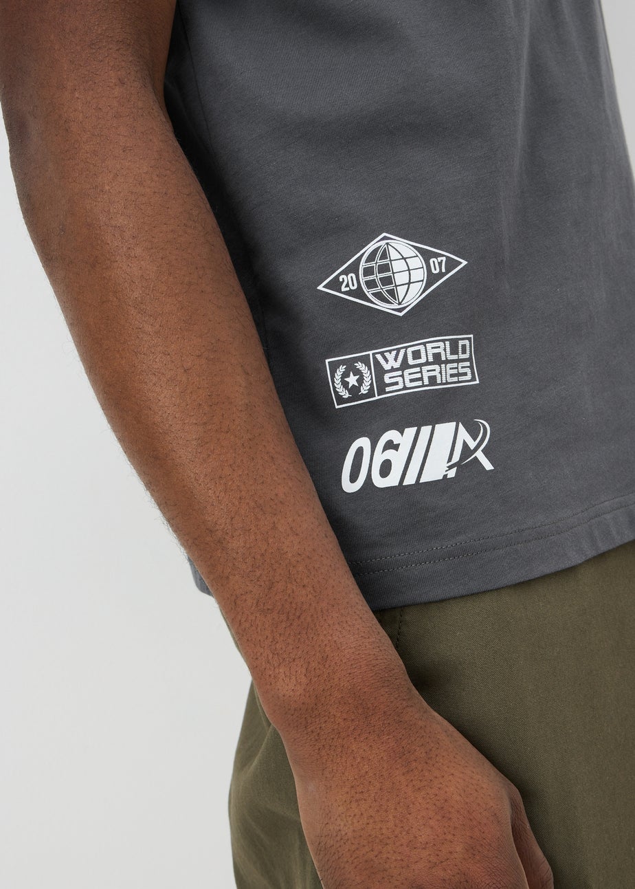 Grey Monaco Back Graphic T-Shirt