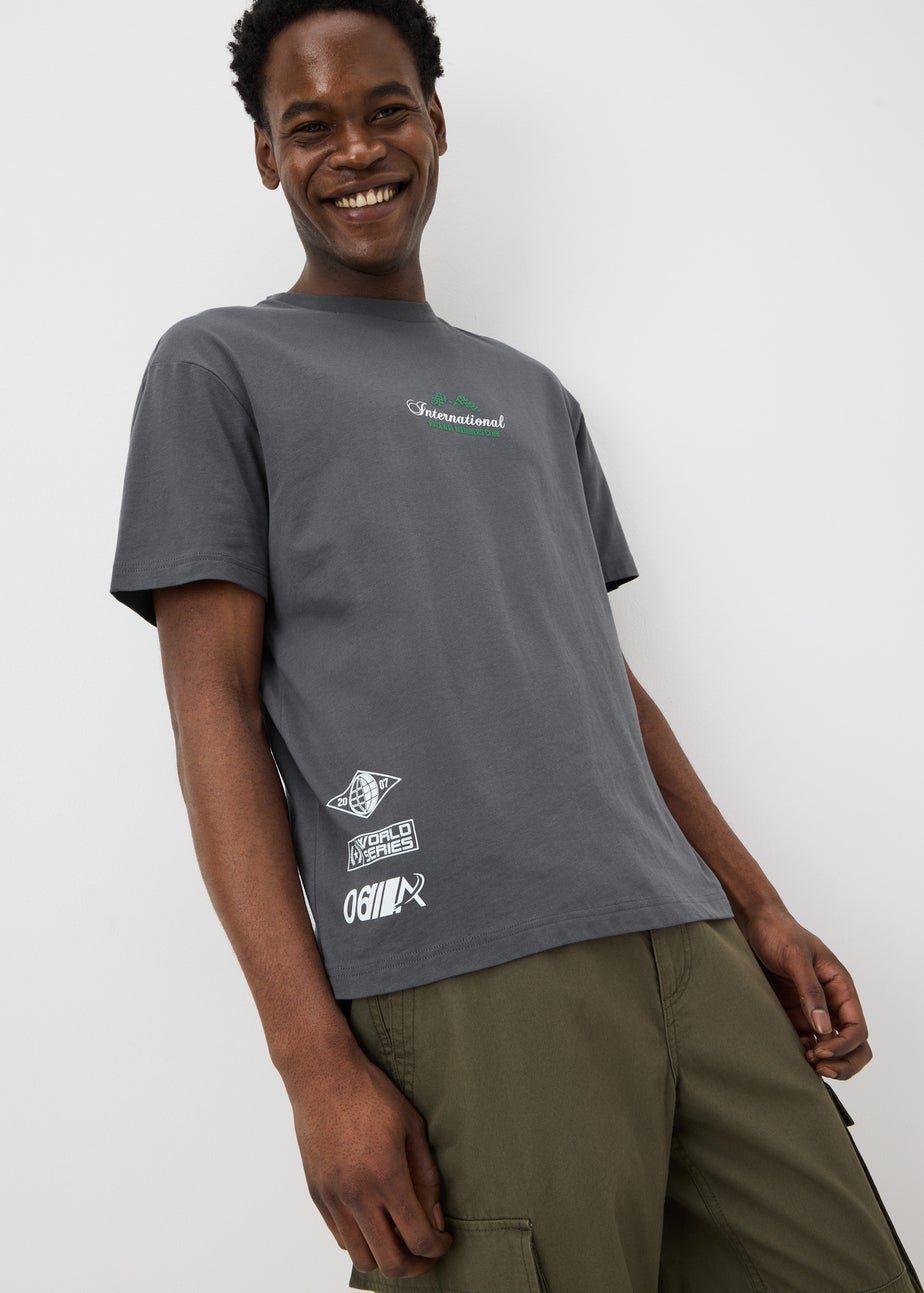 Grey Monaco Back Graphic T-Shirt