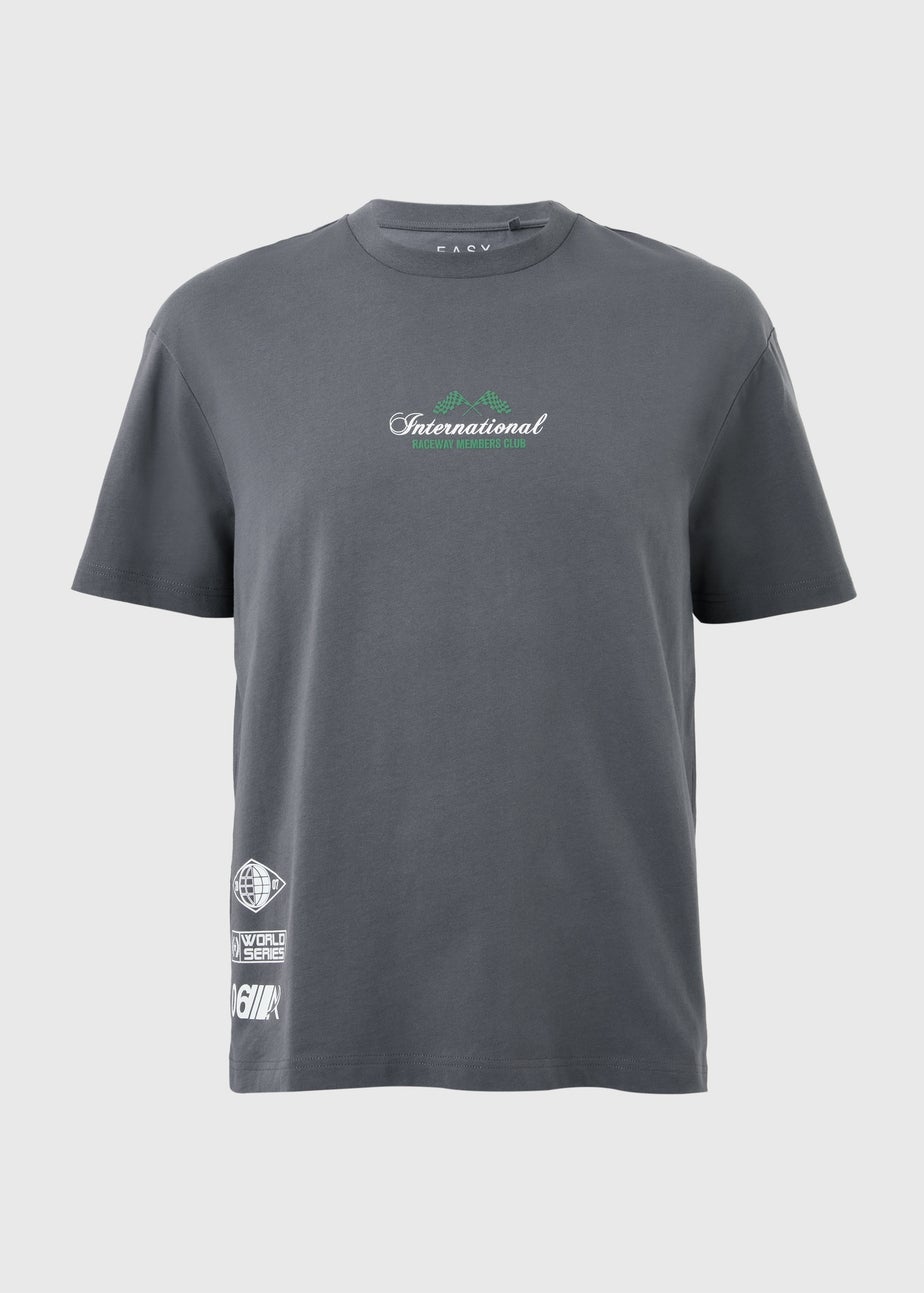 Grey Monaco Back Graphic T-Shirt