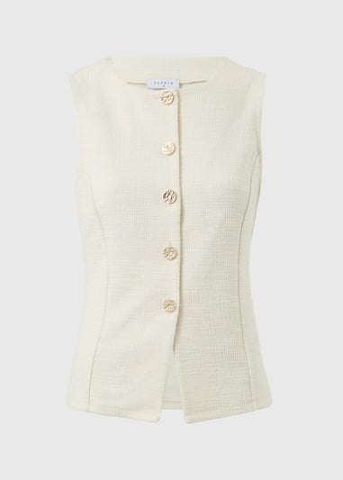 Stone Boucle Co Ord Waistcoat