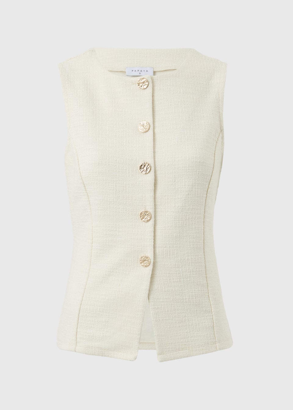 Stone Boucle Co Ord Waistcoat