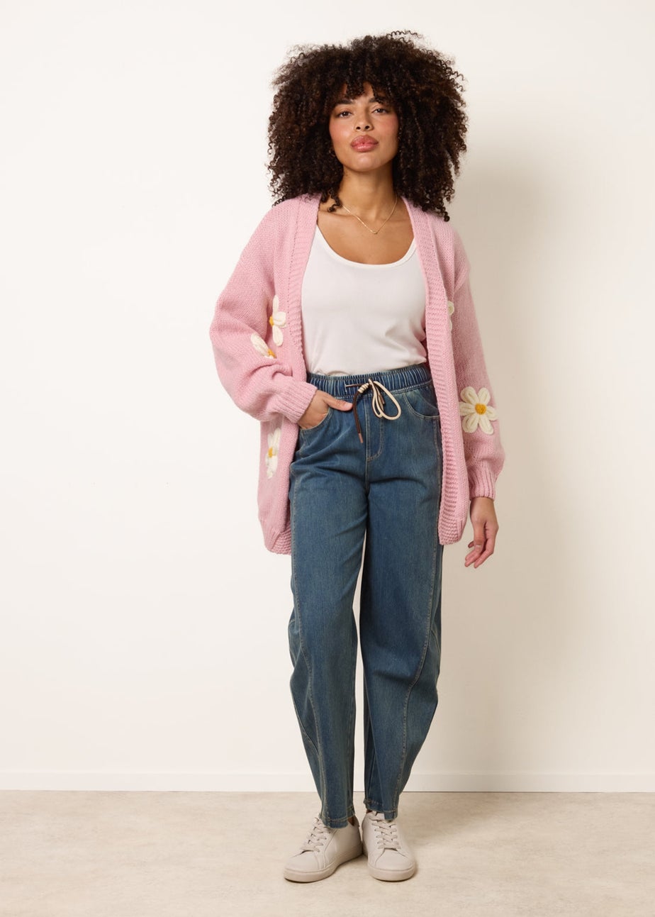 Blue Vanilla Pink Daisy Cardigan