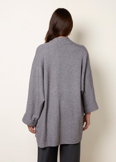 Blue Vanilla Grey Heavy Knit Cardigan