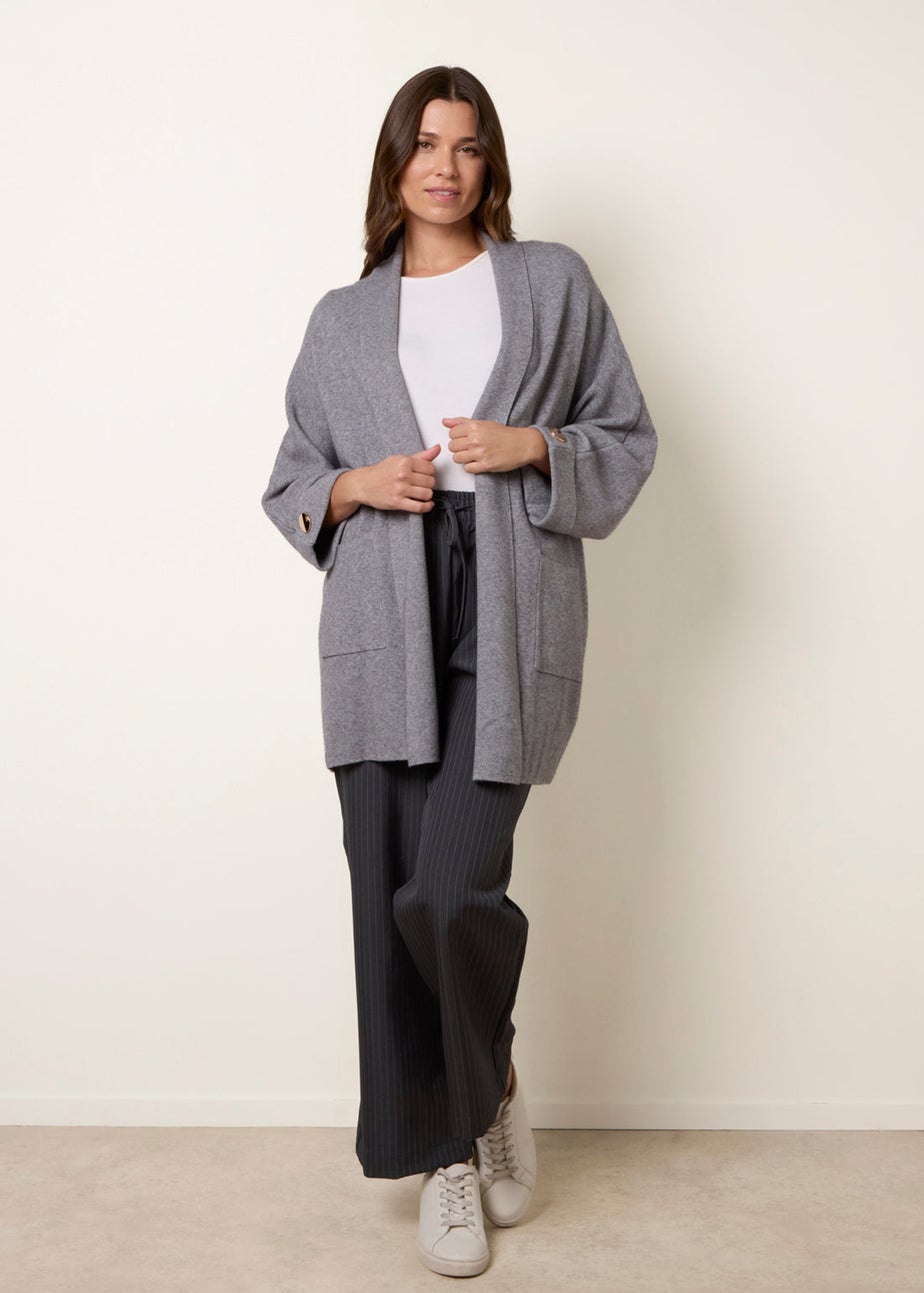 Blue Vanilla Grey Heavy Knit Cardigan