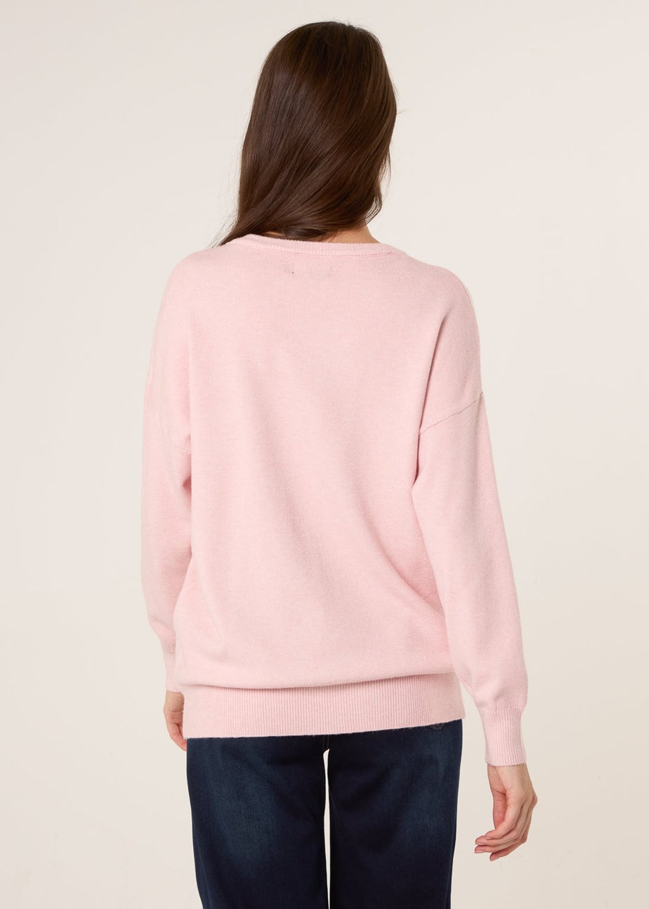 Blue Vanilla Pink Round Neck Jumper