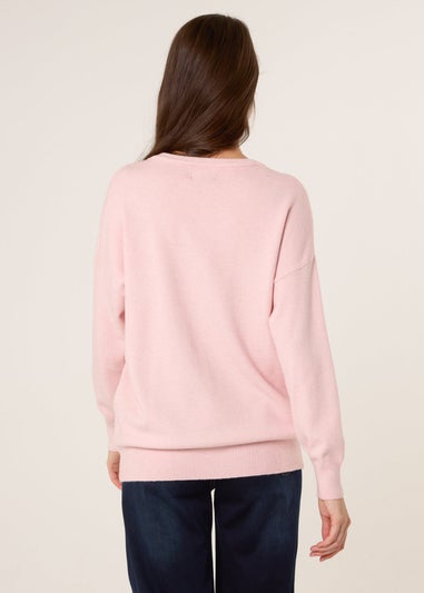 Blue Vanilla Pink Round Neck Jumper