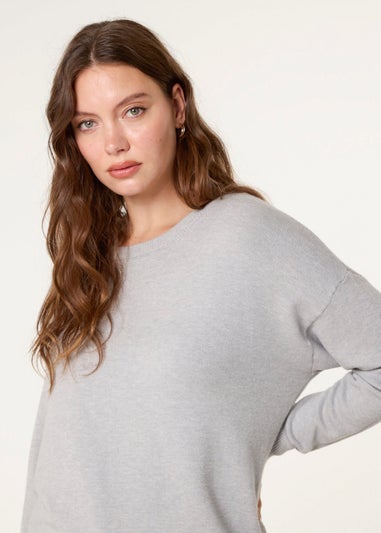 Blue Vanilla Grey Round Neck Jumper