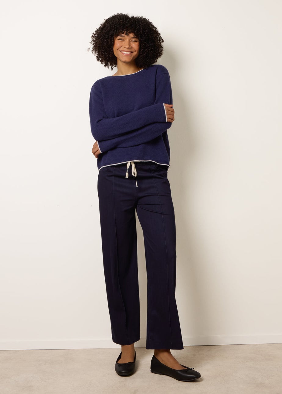 Blue Vanilla Navy Back Bow Jumper