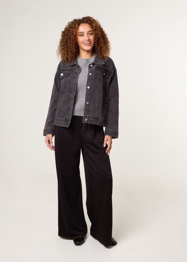 Blue Vanilla Black Embellished Denim Jacket