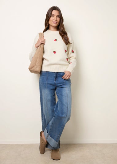 Blue Vanilla Ivory Strawberry Jumper