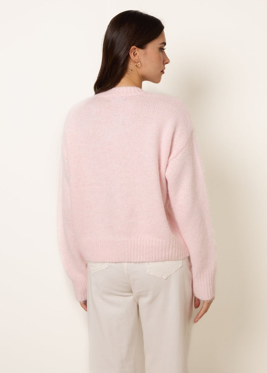 Blue Vanilla Pink Multi Gold Button Cardigan