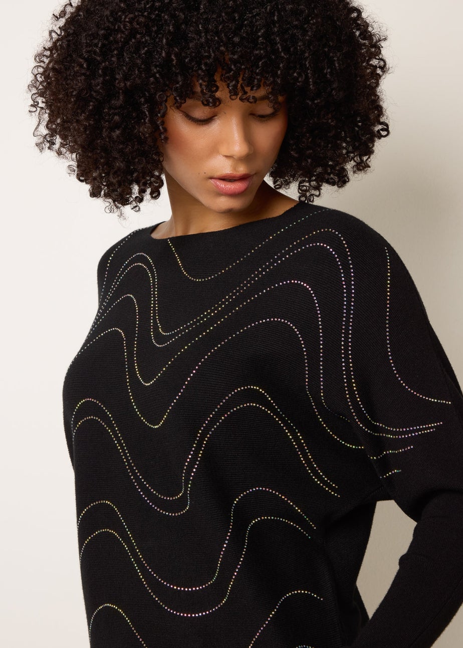 Blue Vanilla Black Rhinestone Jumper